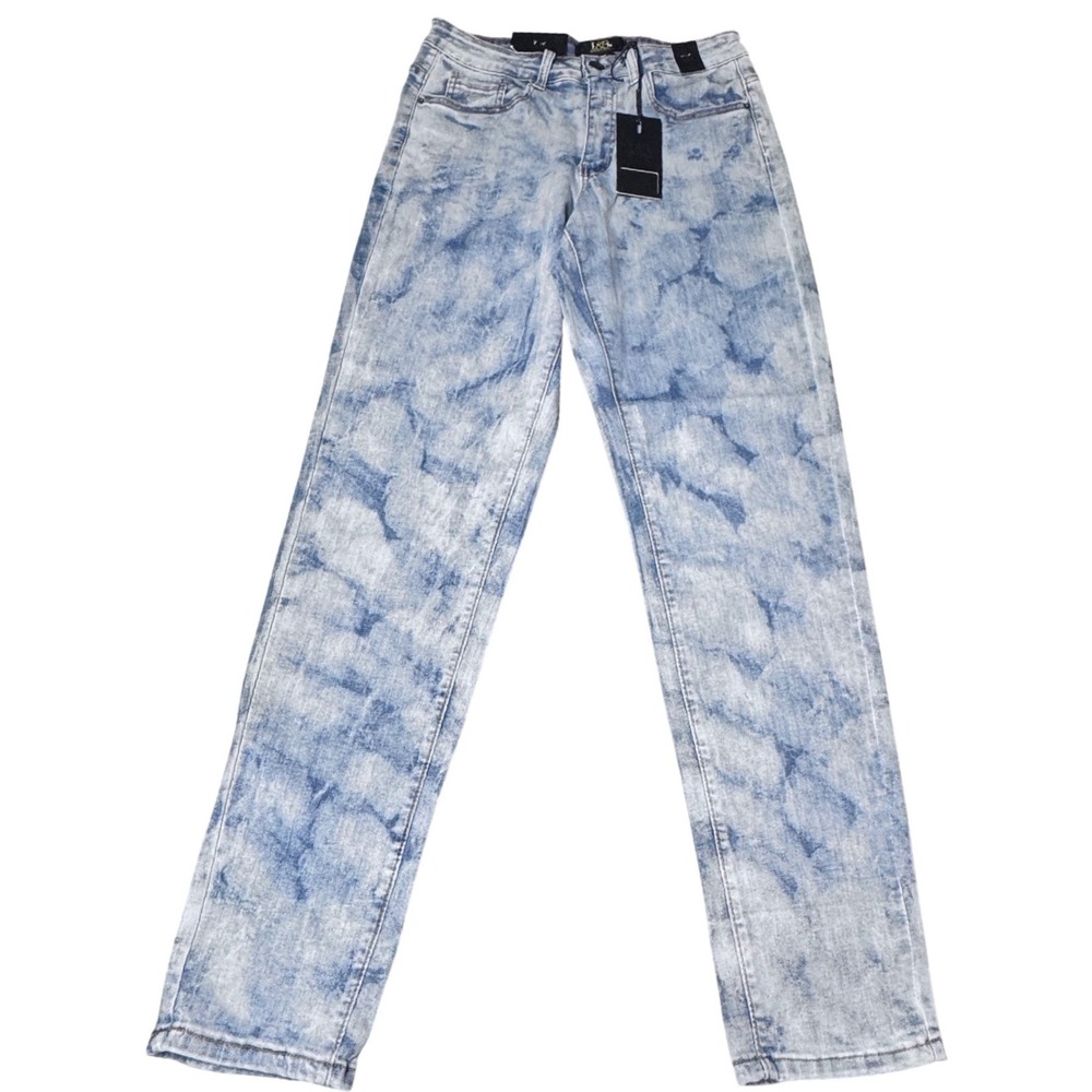 L&B Jeans Womens 10 Mid Rise Boyfriend Acid Wash Blue Western Boho Y2K NWT